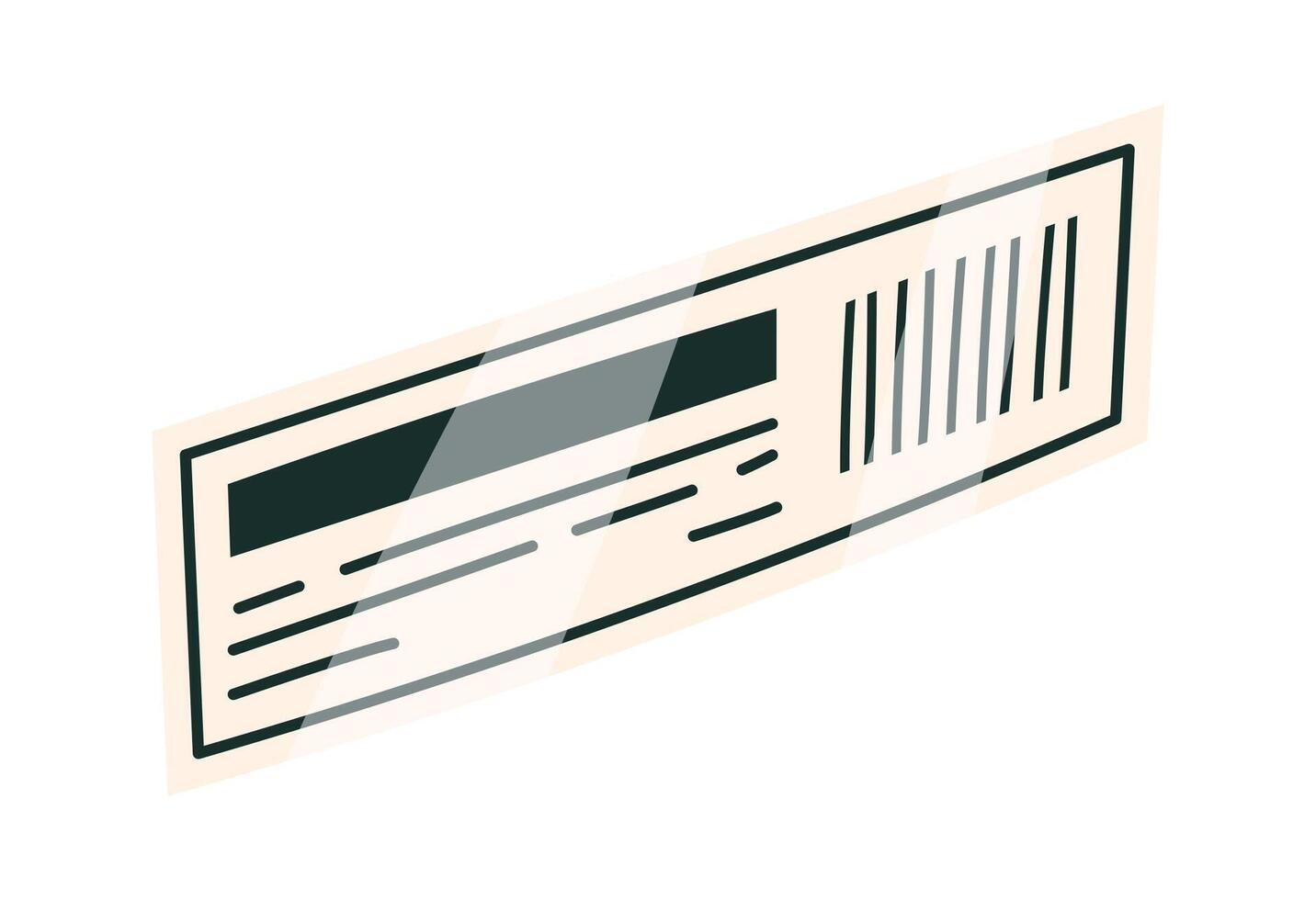 Delivery note flat icon Cartoon cardboard box Delivery vector