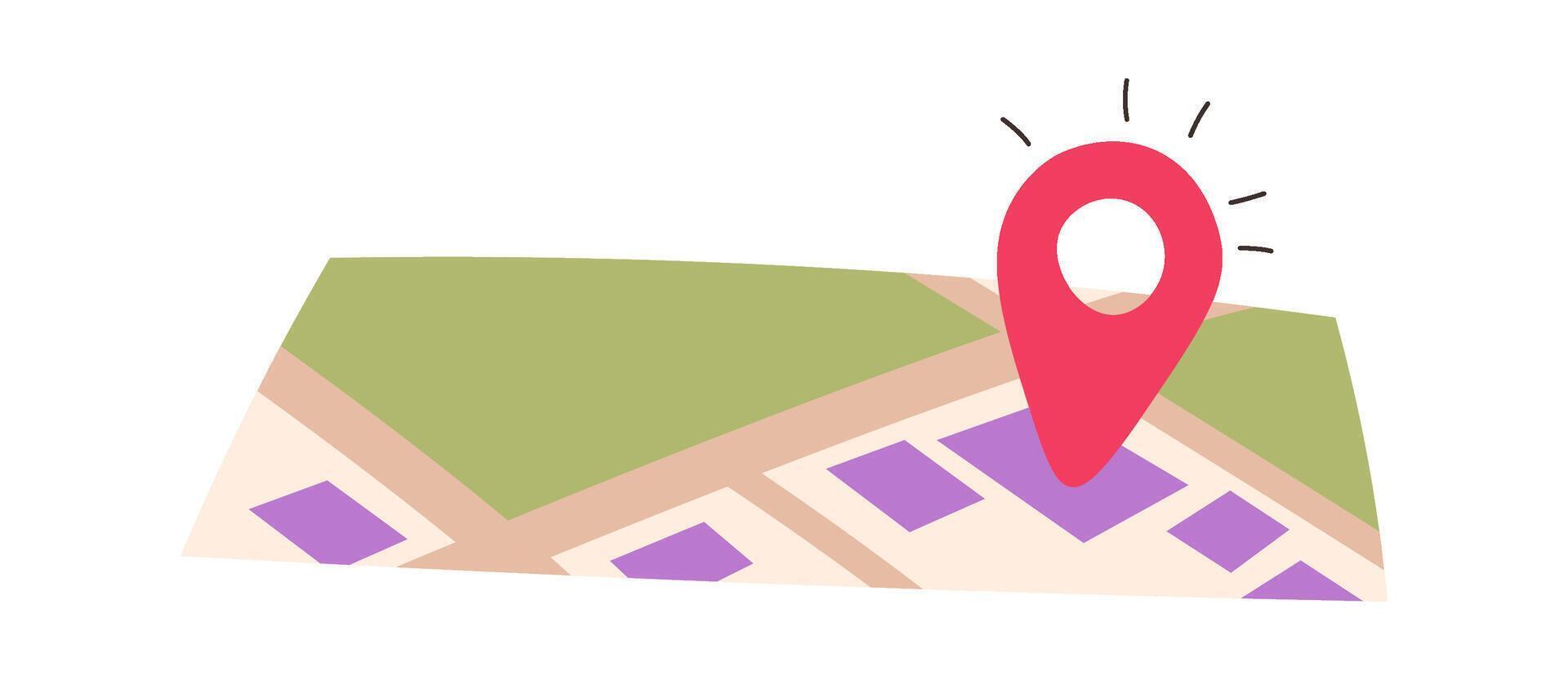 Map flat icon Navigation Location pointer vector