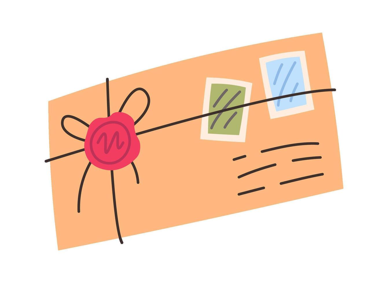 Letters flat icon Important mails for delivery vector