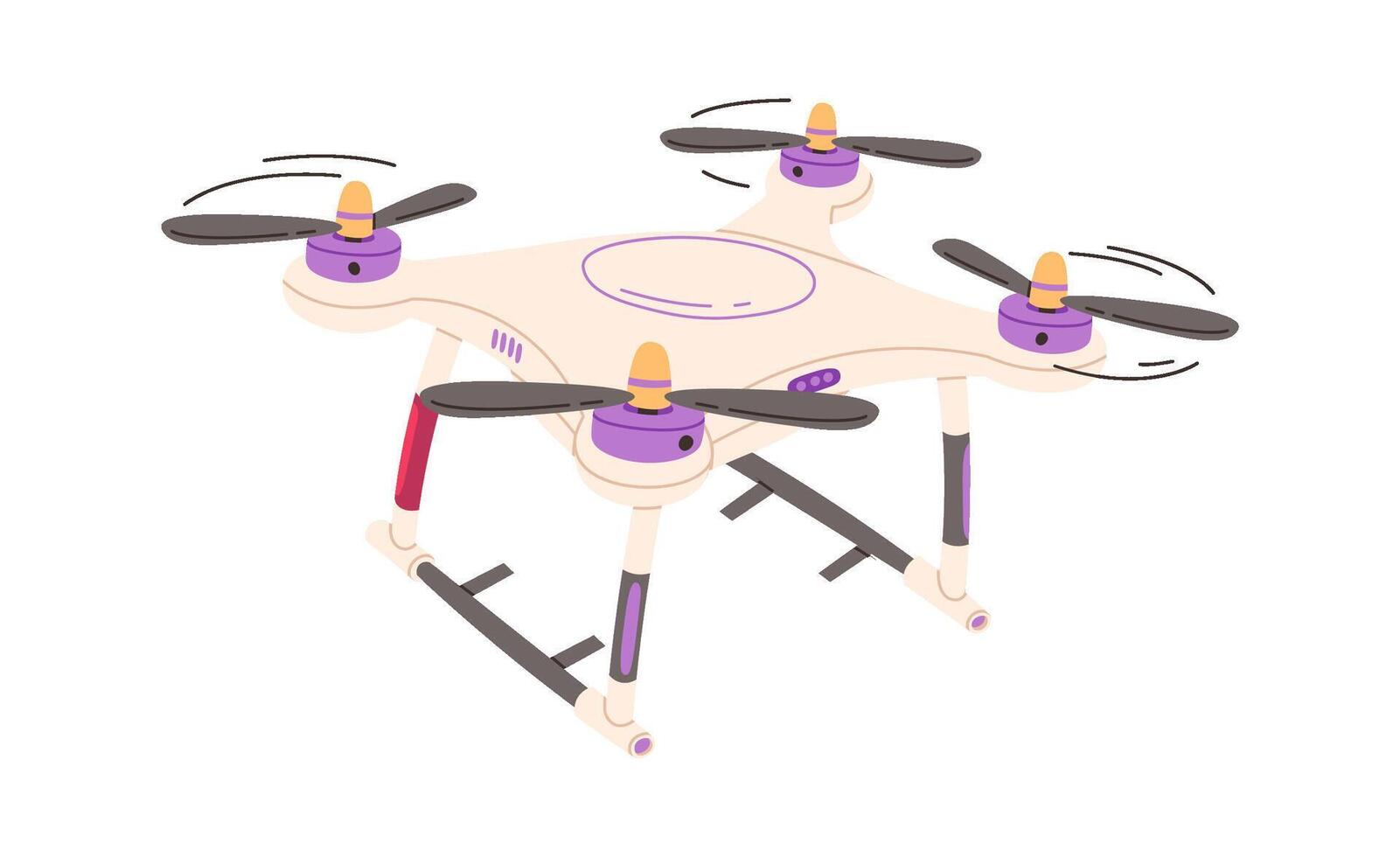 Wireless drone control flat icon Delivery service Modern technology Flat Illustration Hand Drawn Icon vector
