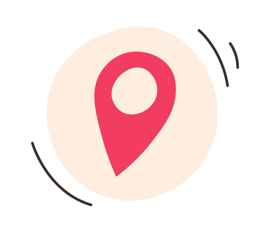 Navigation flat icon Location pointer vector