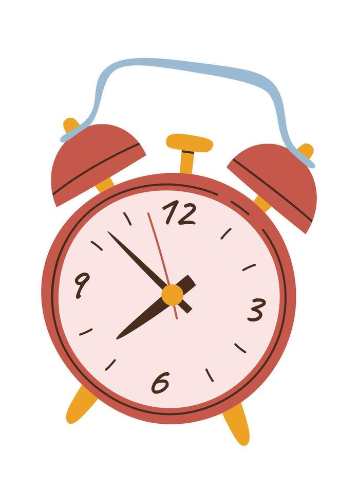 Table watch flat icon Old alarm clock vector