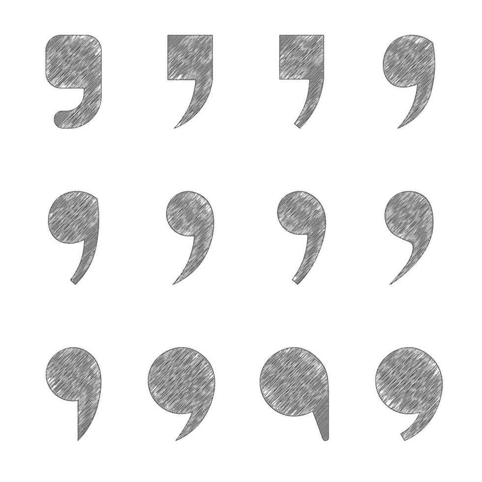 Collection of Quotation Mark Symbols in Various Styles vector