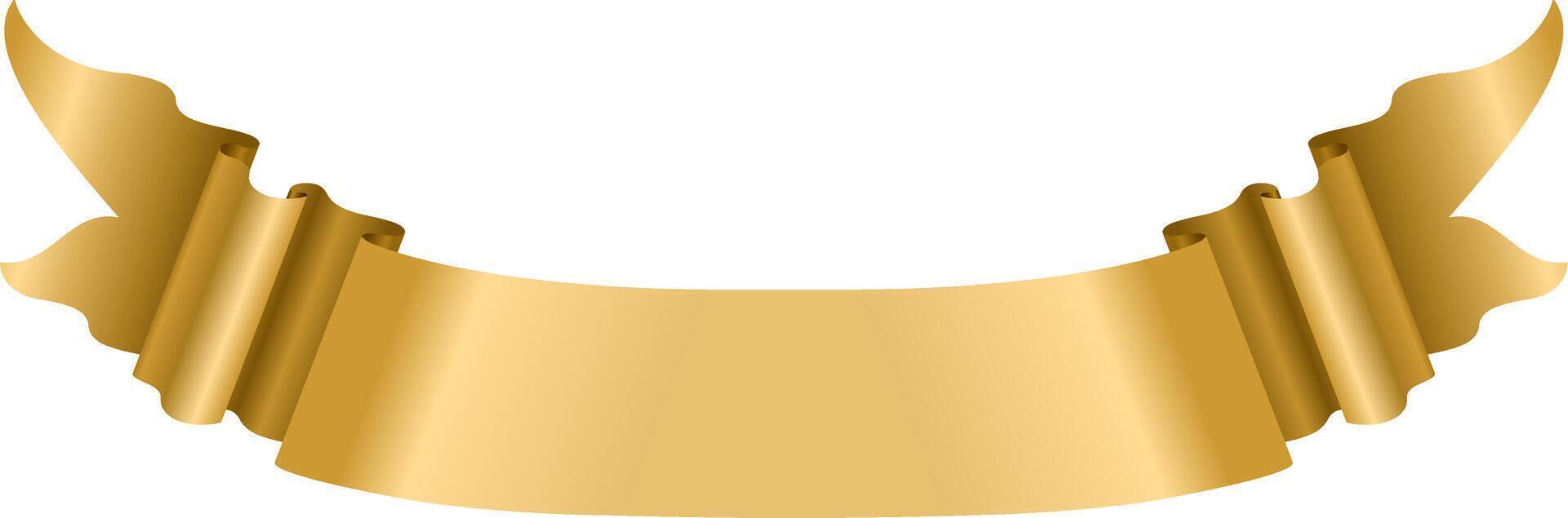 golden ribbon elegant unique vector