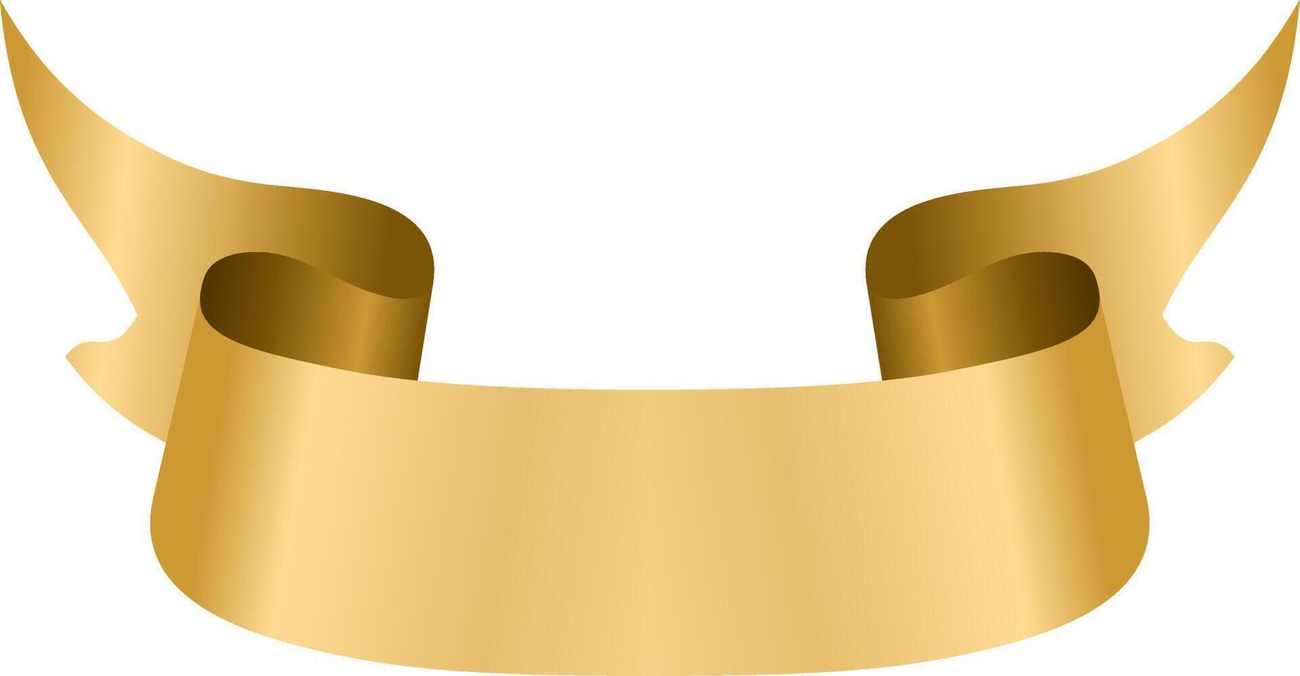 Elegant Gold Ribbon Banner Elegant vector