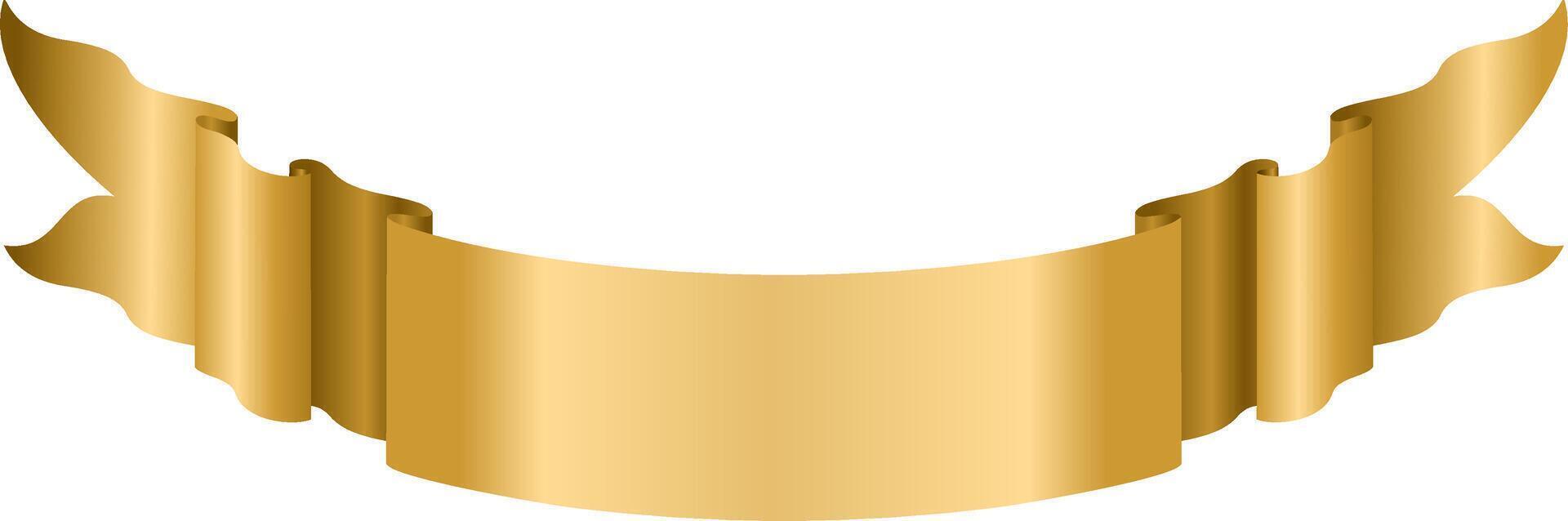 Golden Ribbon Banner Award vector