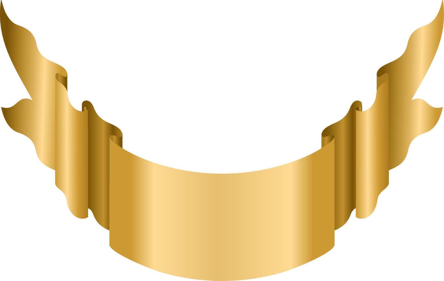 Golden Ribbon Banner Award Band vector