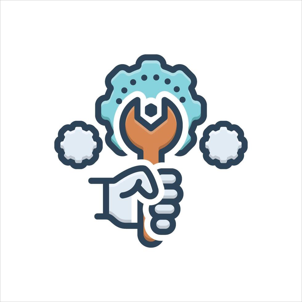 Color icon fixing vector