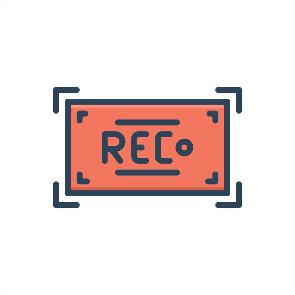 Color icon rec vector