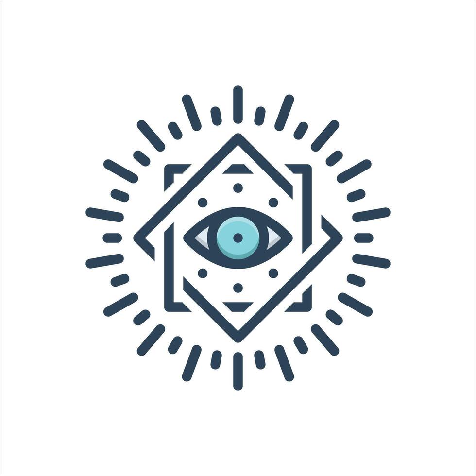 Color icon eye-of-providence vector