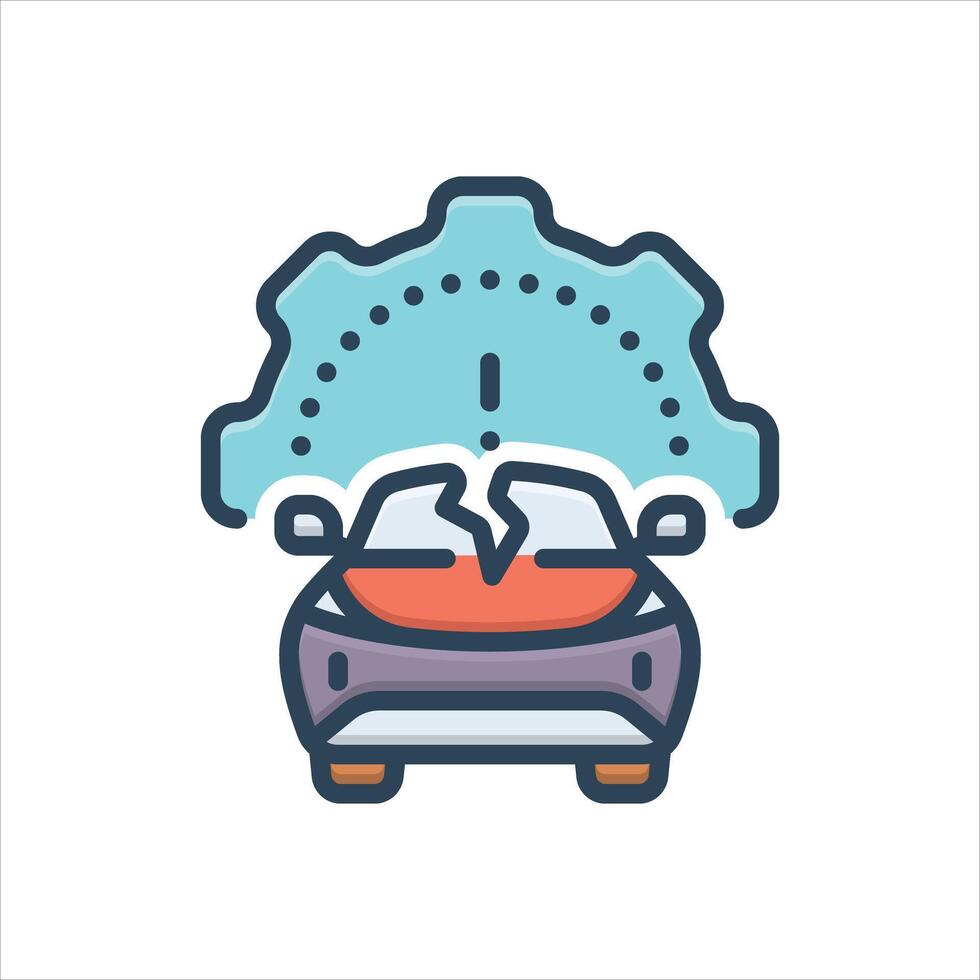 Color icon damage vector