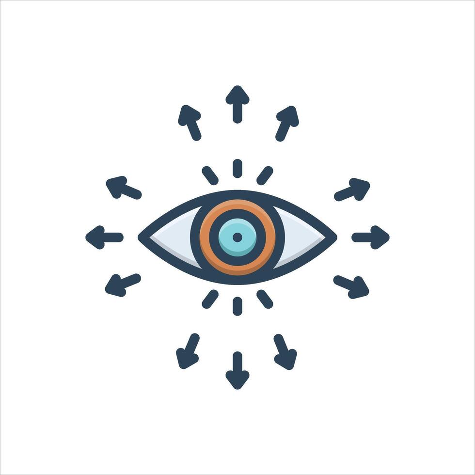Color icon surveillance vector