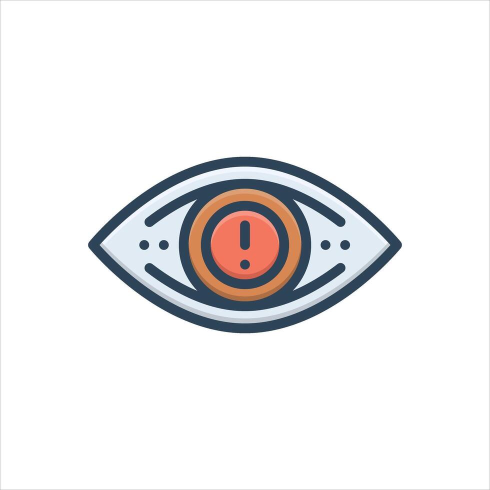 Color icon eye-mark vector