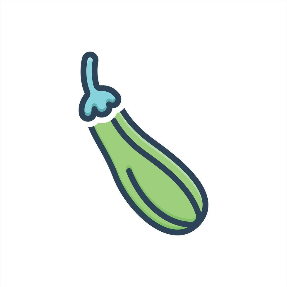 Color icon zucchini vector