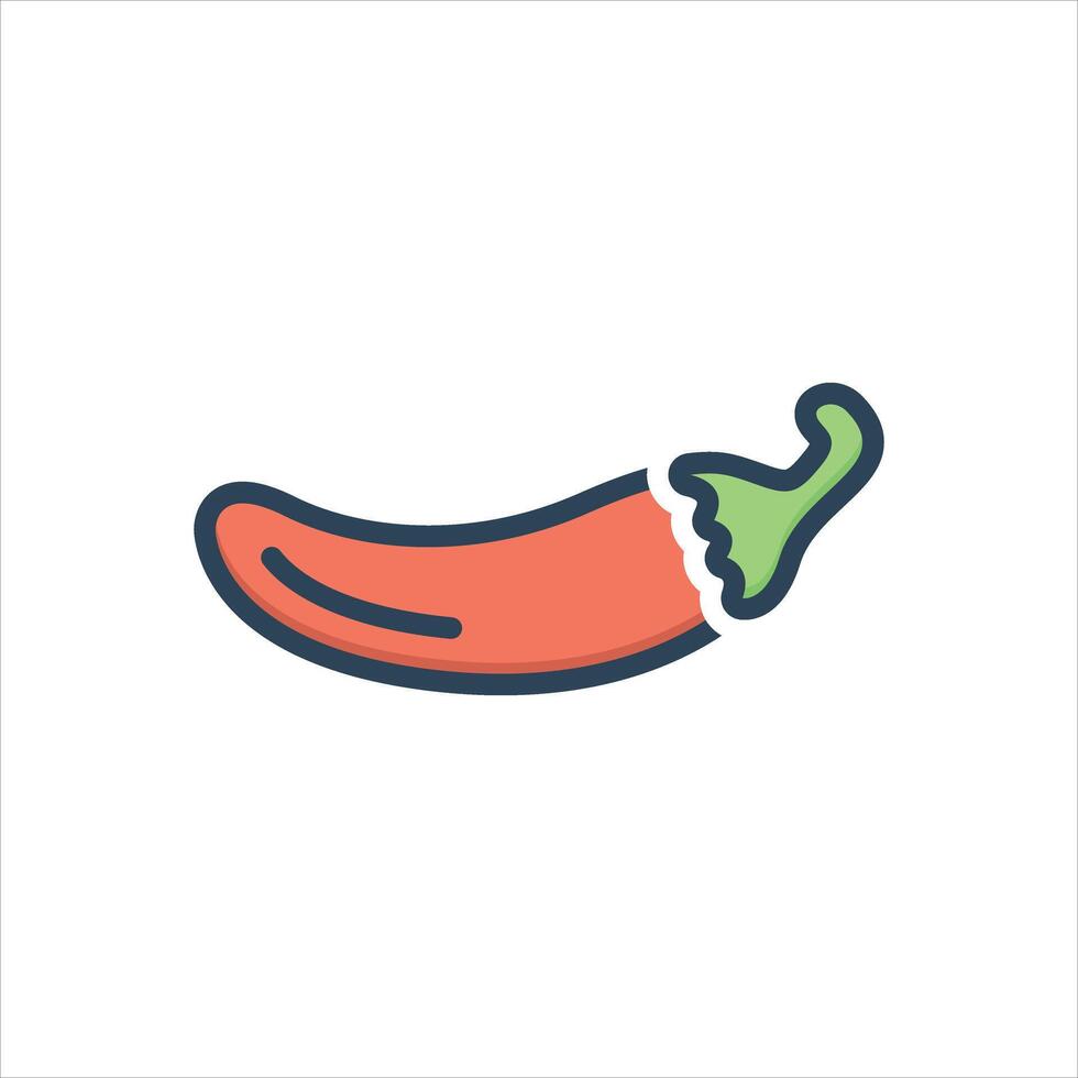 Color icon chili vector