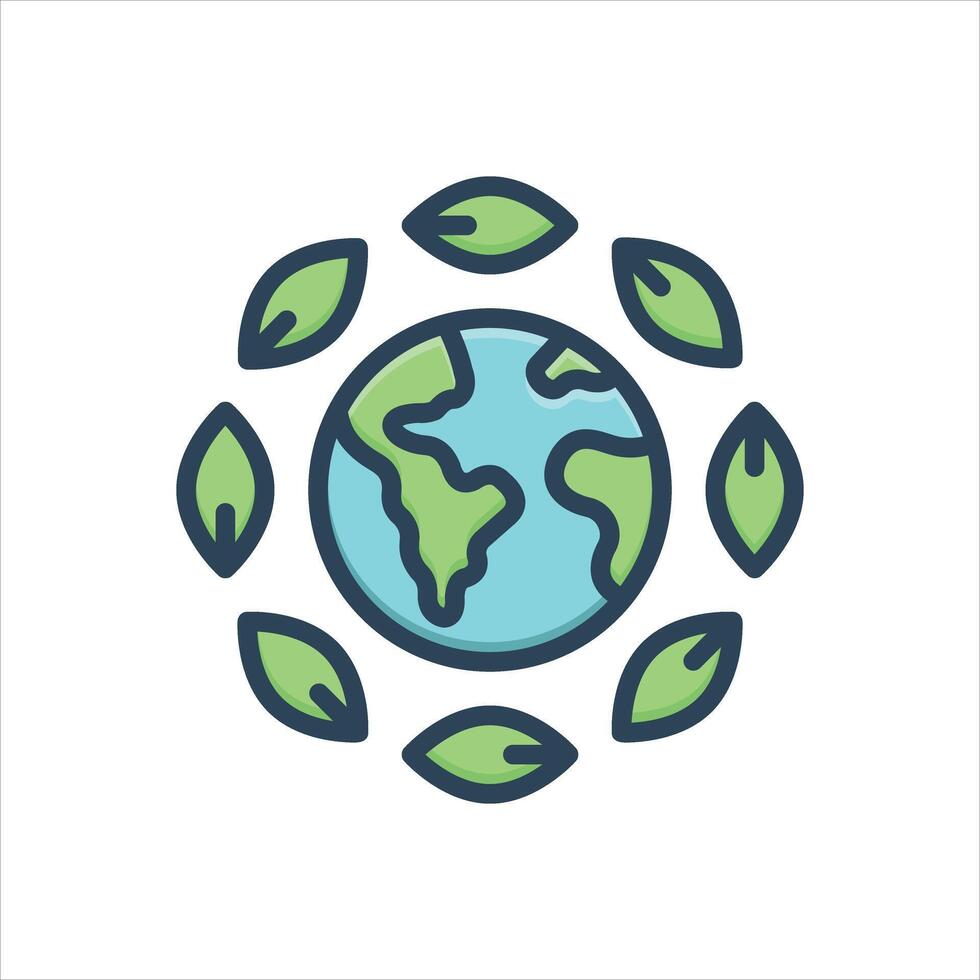Color icon eco-friendly vector