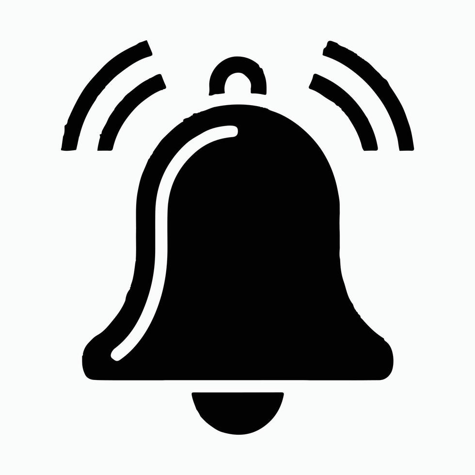 Minimalist Alarm Bell Symbol for App and UI Use vector