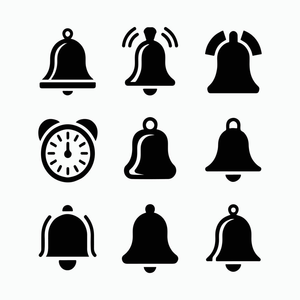 Flat Icons of Alarms and Alerts for Mobile Apps and Web Dashboards vector