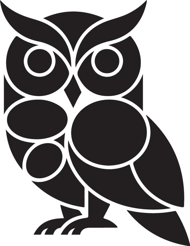 Stylish Geometric Owl Silhouette vector