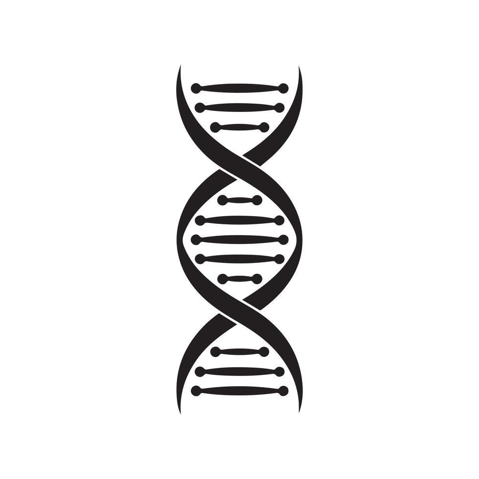 Simple illustration of a DNA double helix. vector