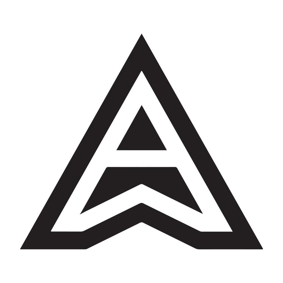 Bold, Monoline Graphic Letter A Logo Design vector