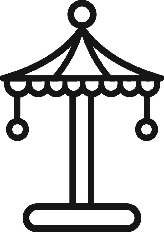 Outline Baby Mobile Icon. Nursery Decor, Crib Toy, and Childcare Element for Sleep and Play Illustration vector