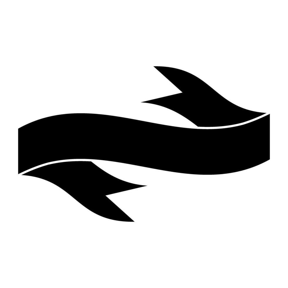 Ribbon banner icon. Simple illustration of ribbon banner symbol for web vector