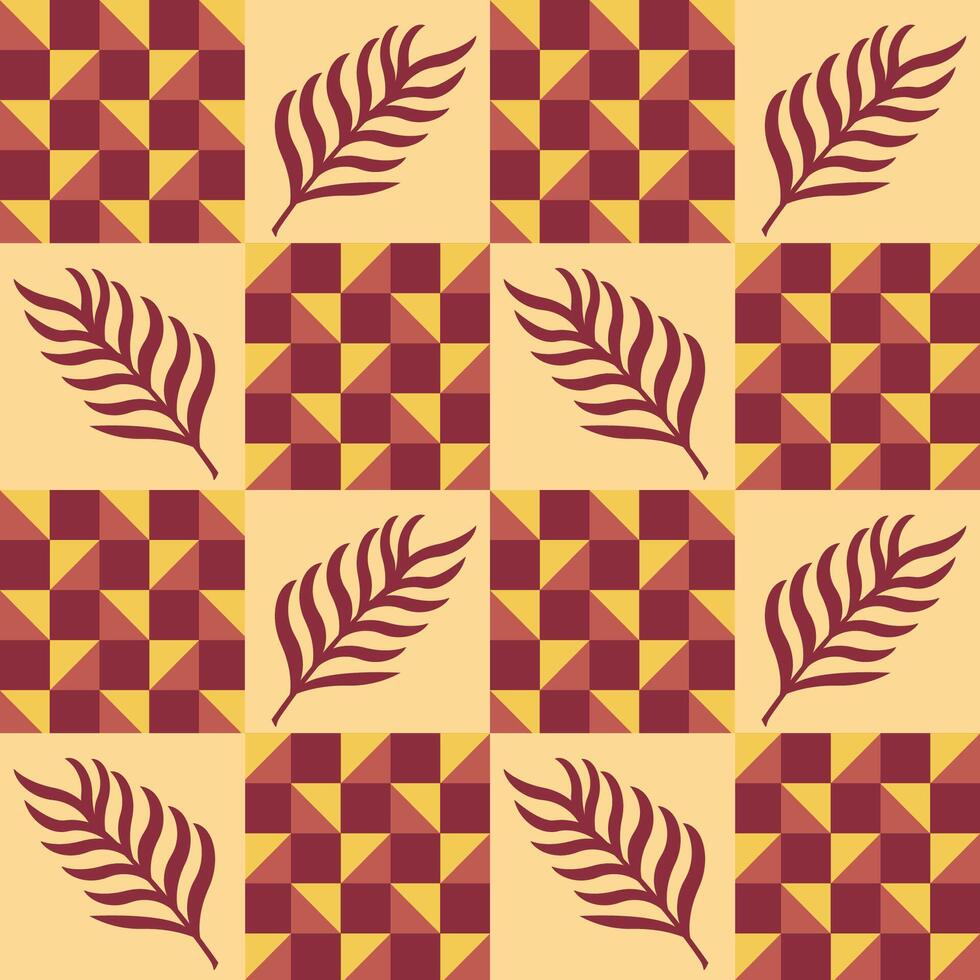 Colorful leaf pattern design vector