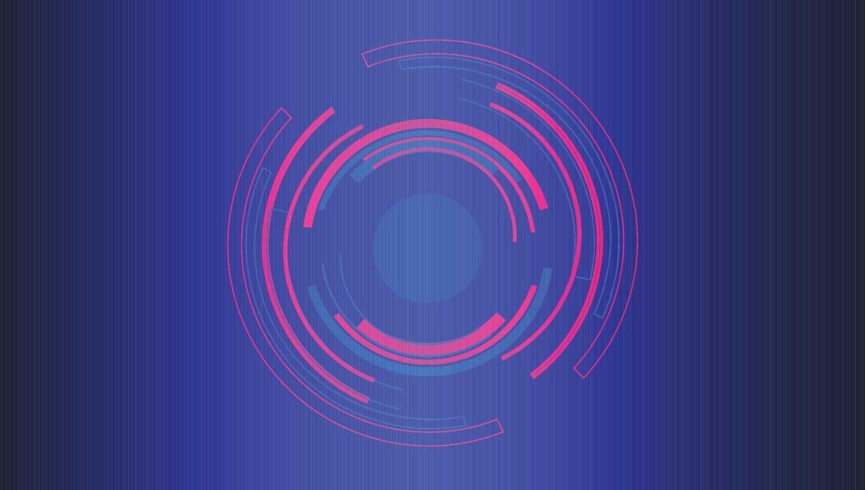 A blue and pink circular design on a dark background vector