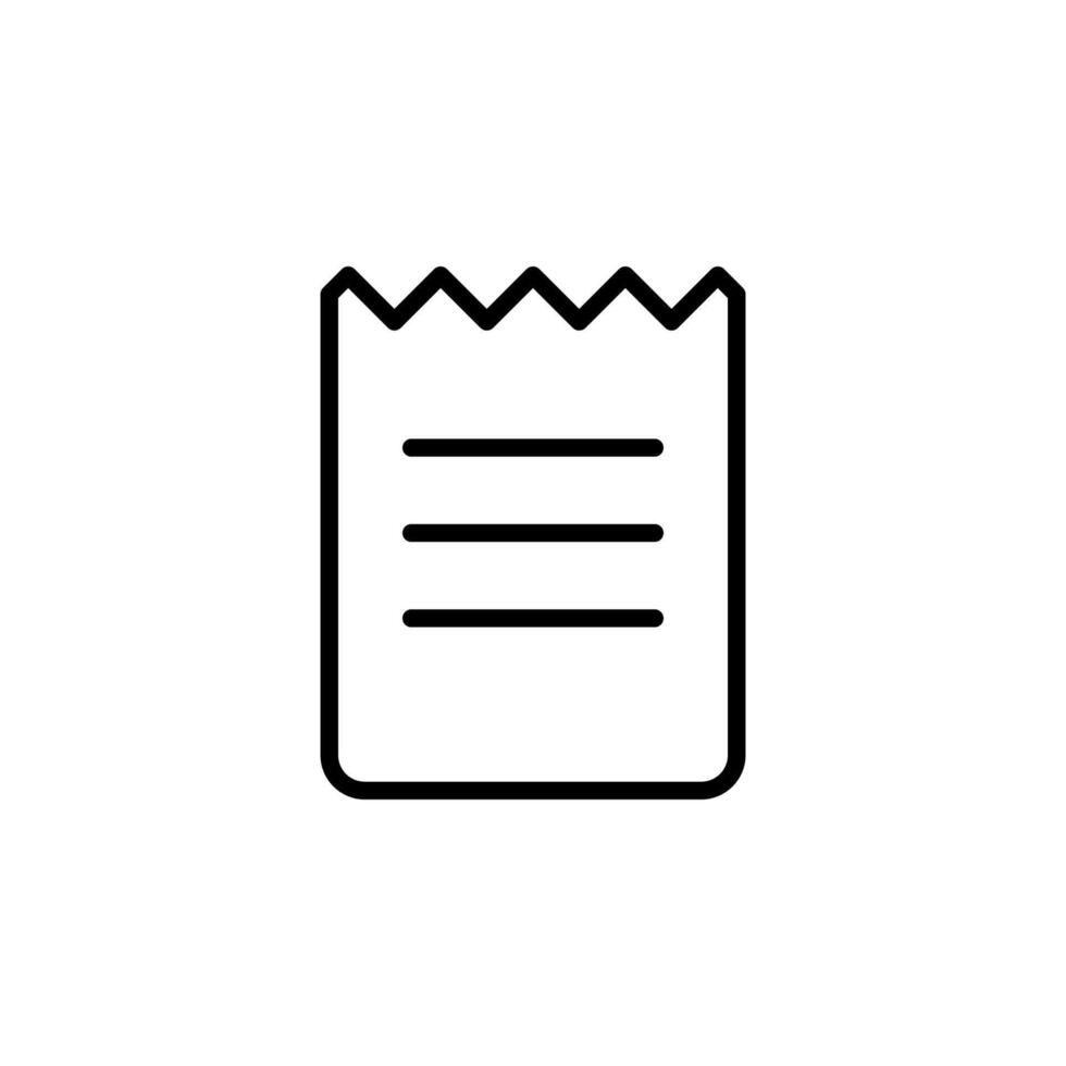 Bill receipt icon. vector