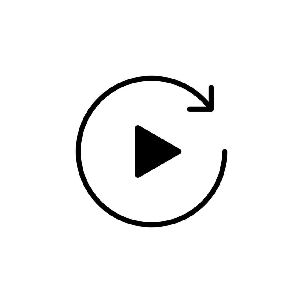 Repeat icon. Replay button. vector