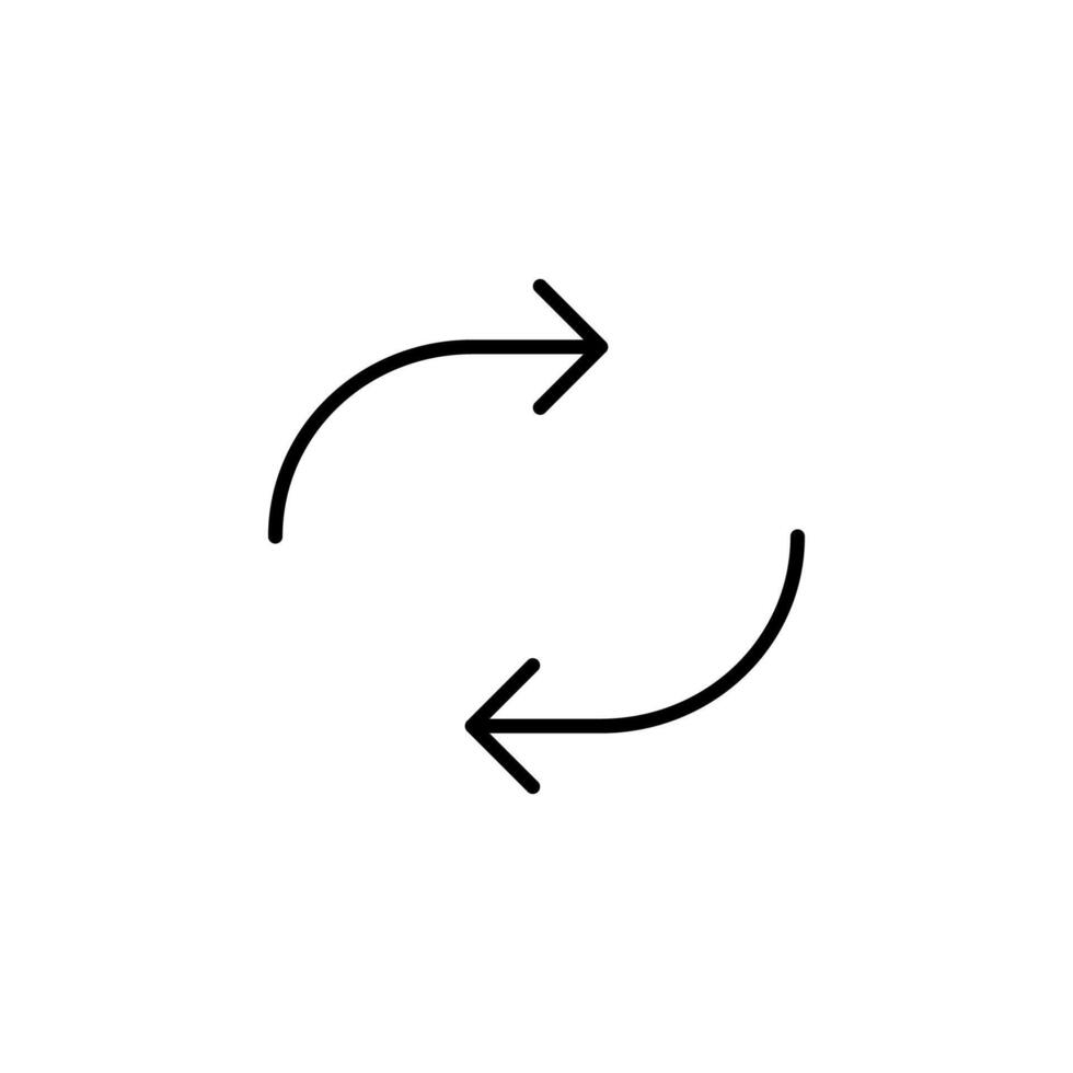 Rotate line icon. Arrow line icon vector