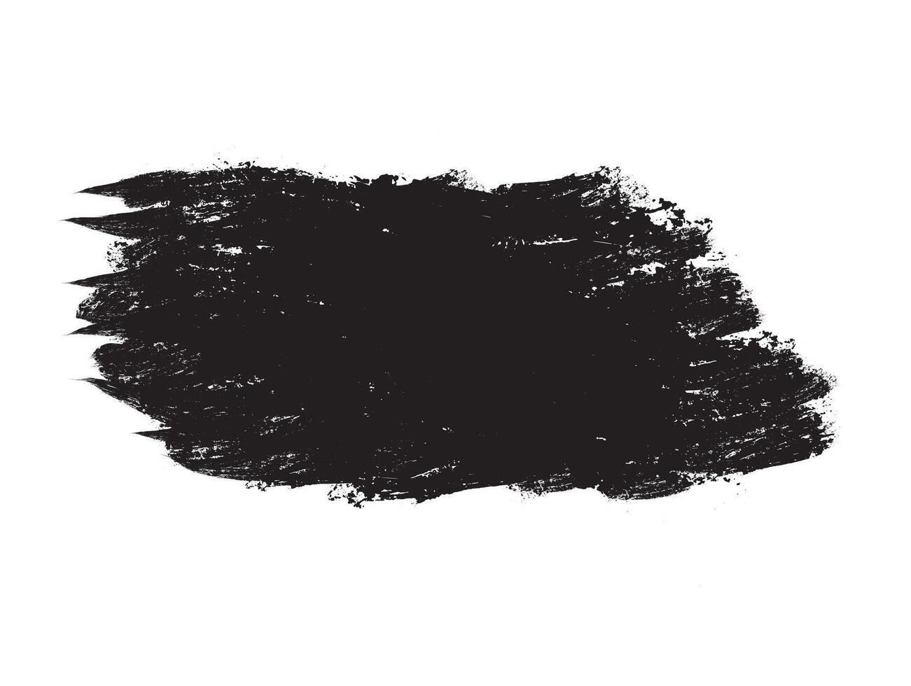 Grungy black ink and paint splatters form a dirty artistic border with a dark, textured design element vector