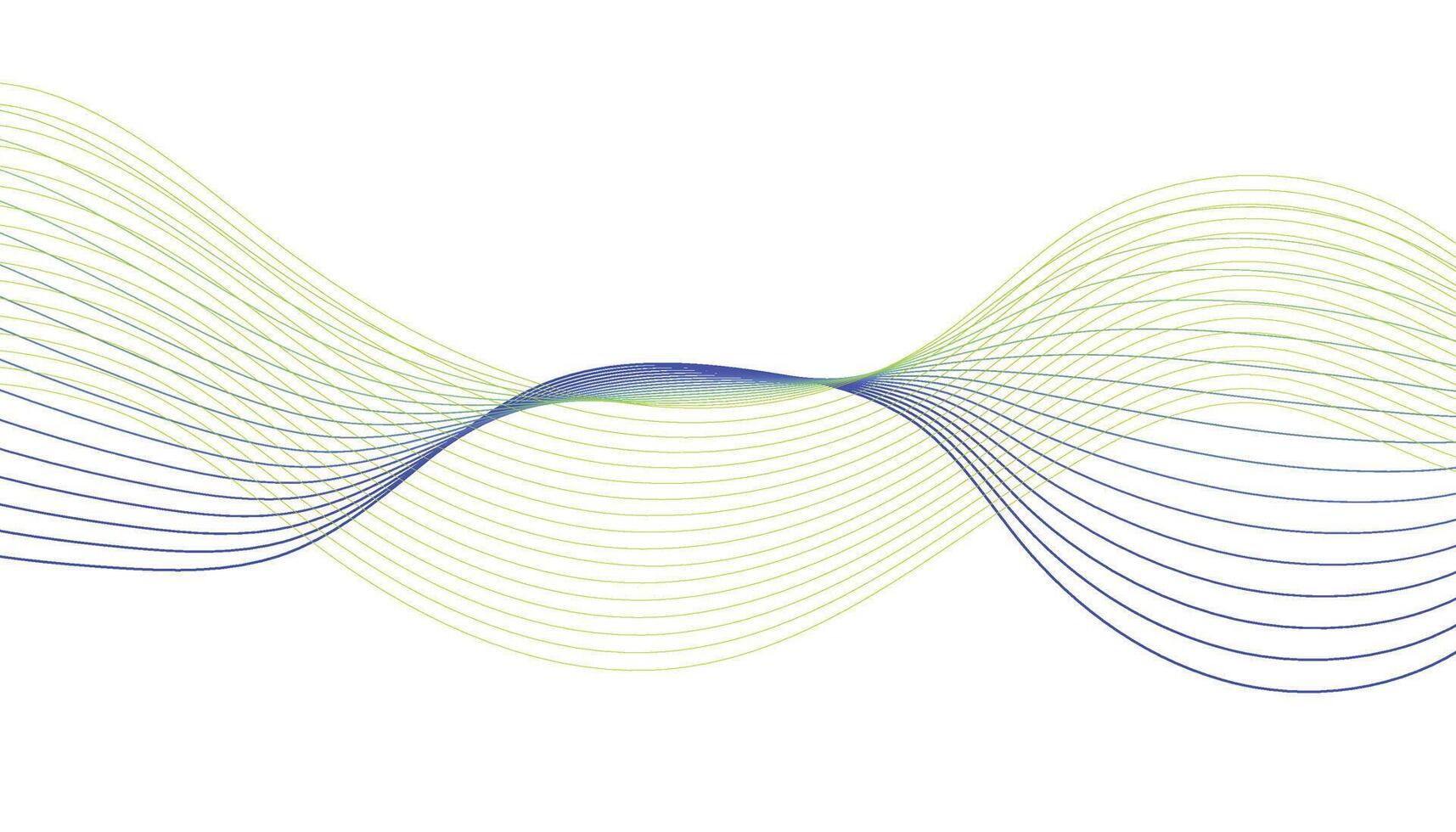 Blue and Green Abstract Wave Background vector