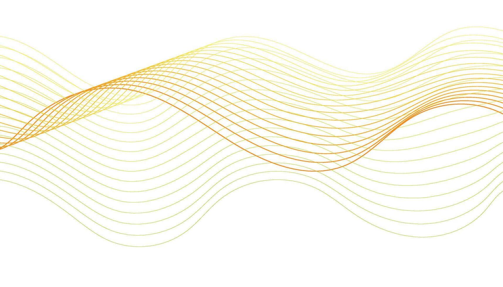 Abstract Orange Yellow Line Wave Background vector