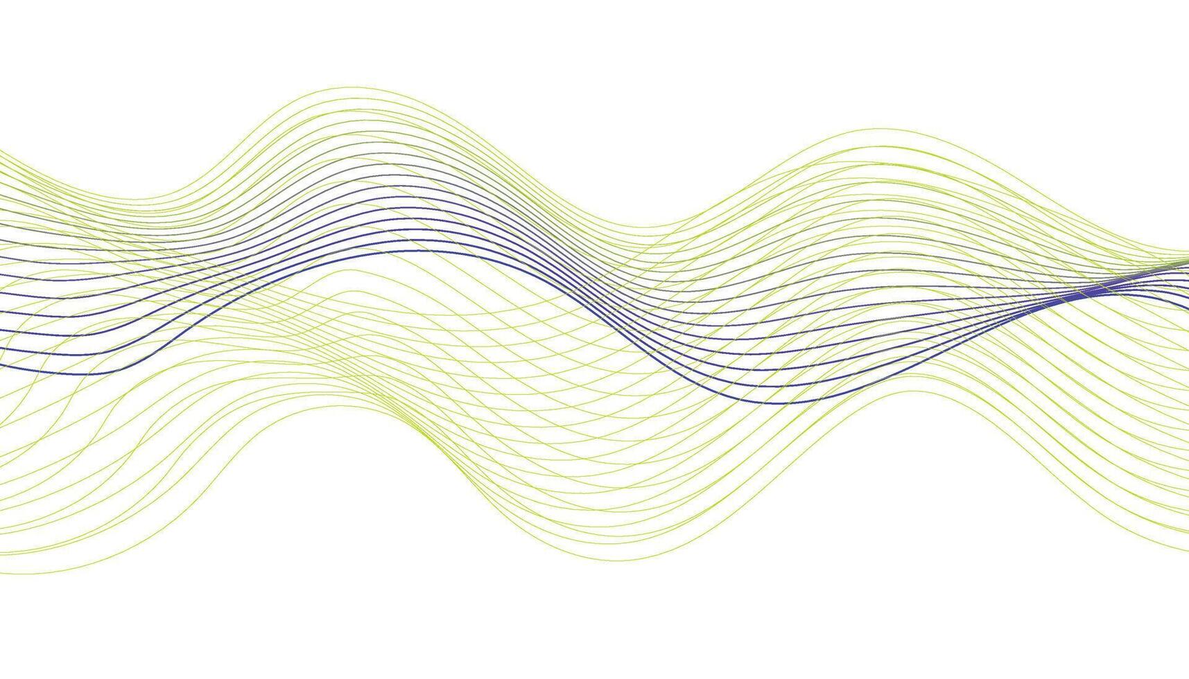 Abstract Wavy Line Background, Green and Purple Flow Design vector