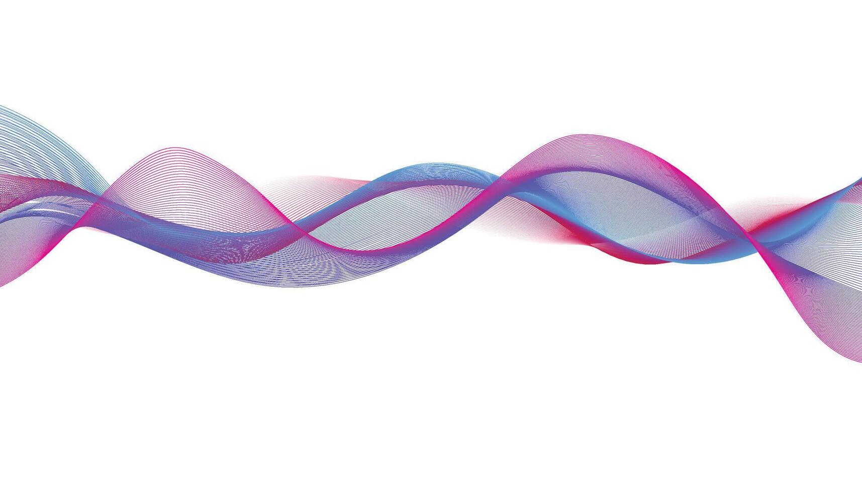 Pink and Blue Abstract Wave Lines vector