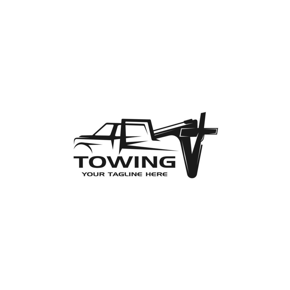 Car Transport Crane Service Logo. Suitable for the automotive company, logo, illustration, animation, etc. vector