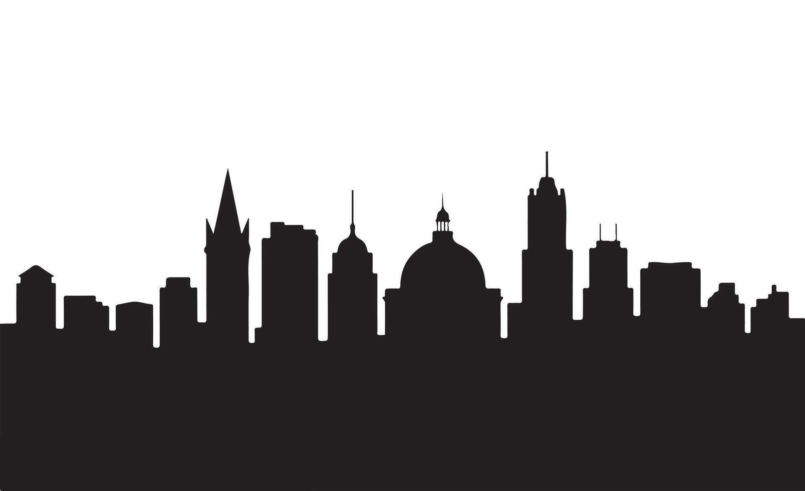 Cityscape skyline silhouette vector