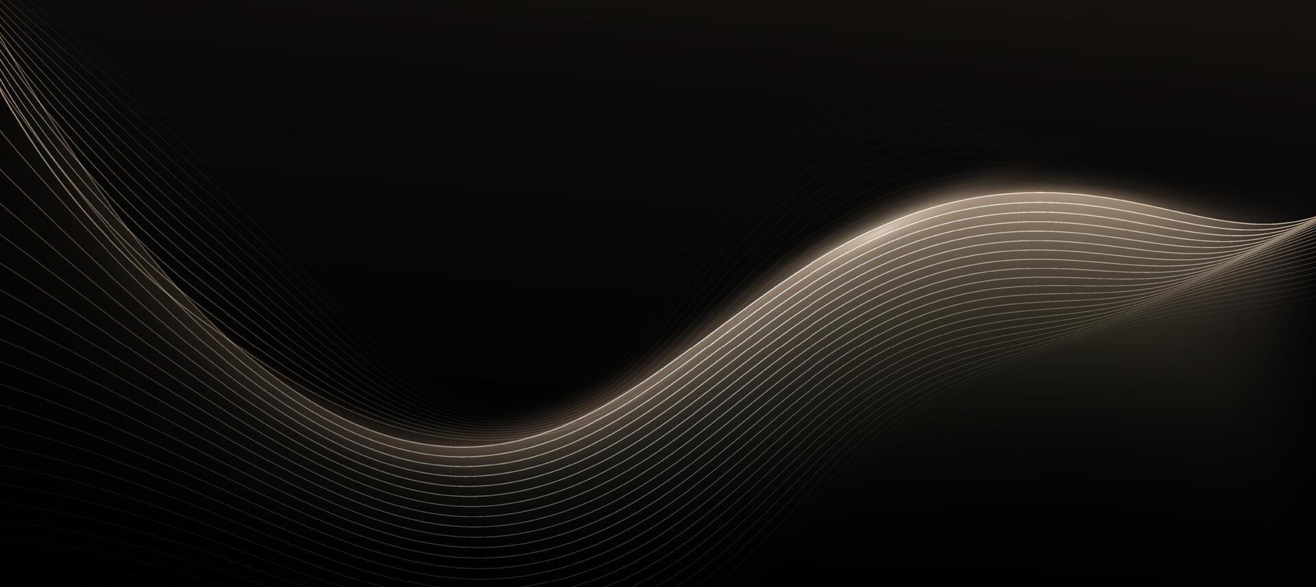 Modern abstract Brown wave on dark background,tech banner, corporate business concept, hi-tech abstract background illustration for business or presentation vector