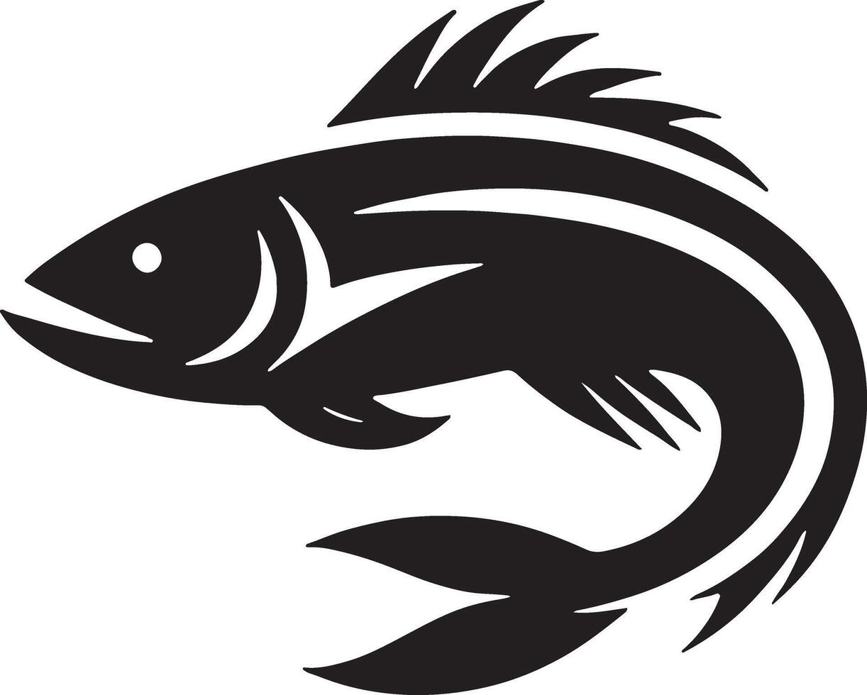 Fish silhouette illustration vector