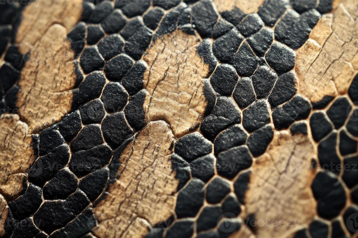 Close-up of exotic snake skin showing intricate scale pattern photo