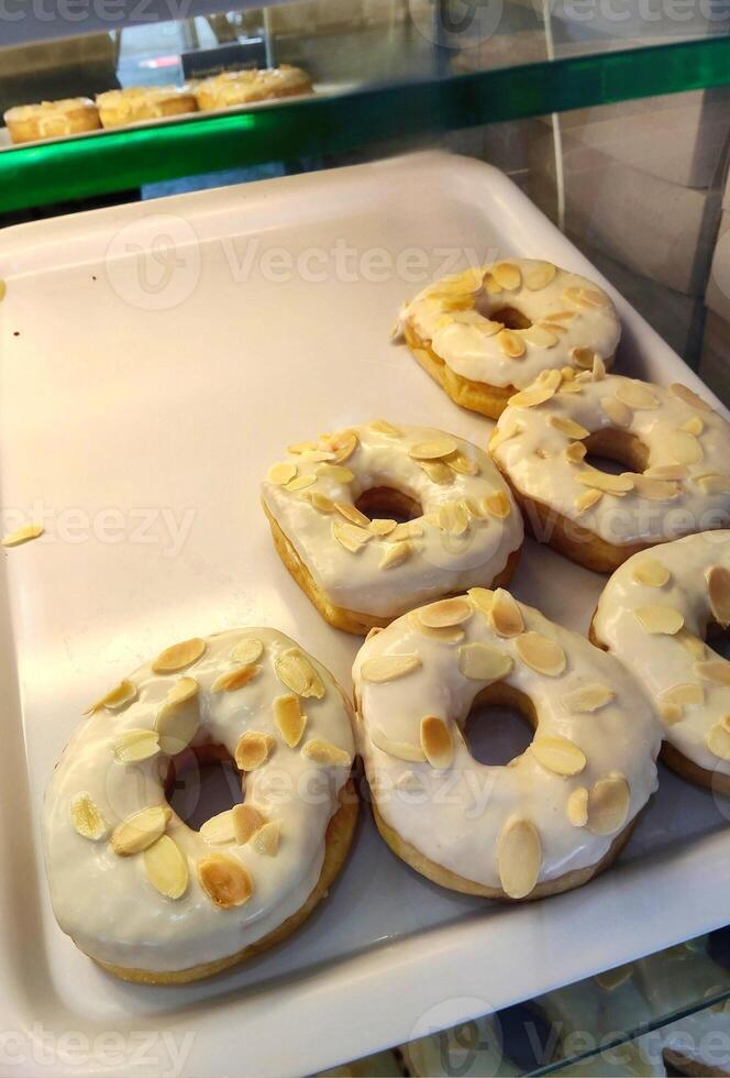 Almond Donuts on Display photo