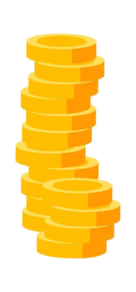 Coins flat icon Time is money Icon vector