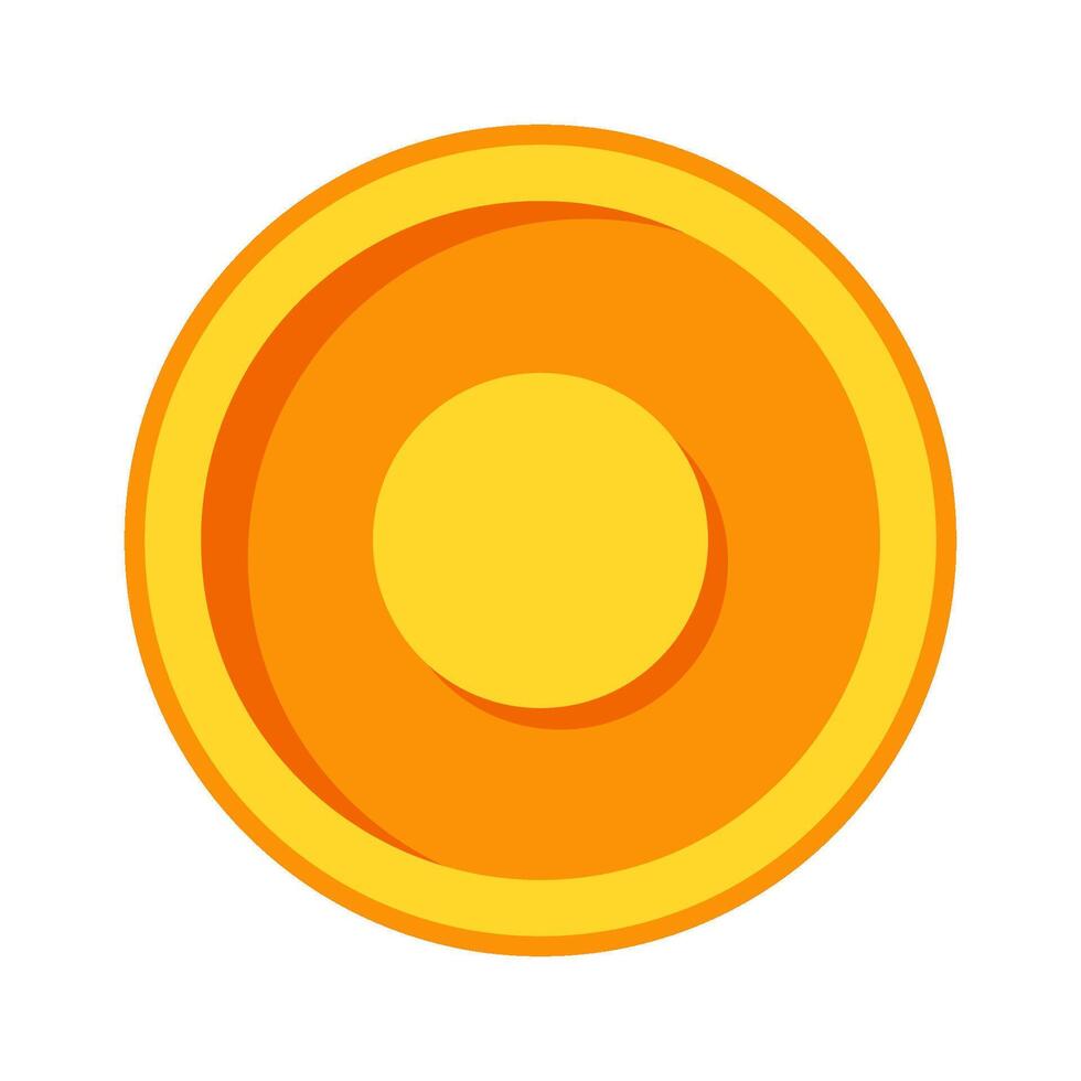 Gold coin flat icon Bank Economy Flat Illustration Icon vector