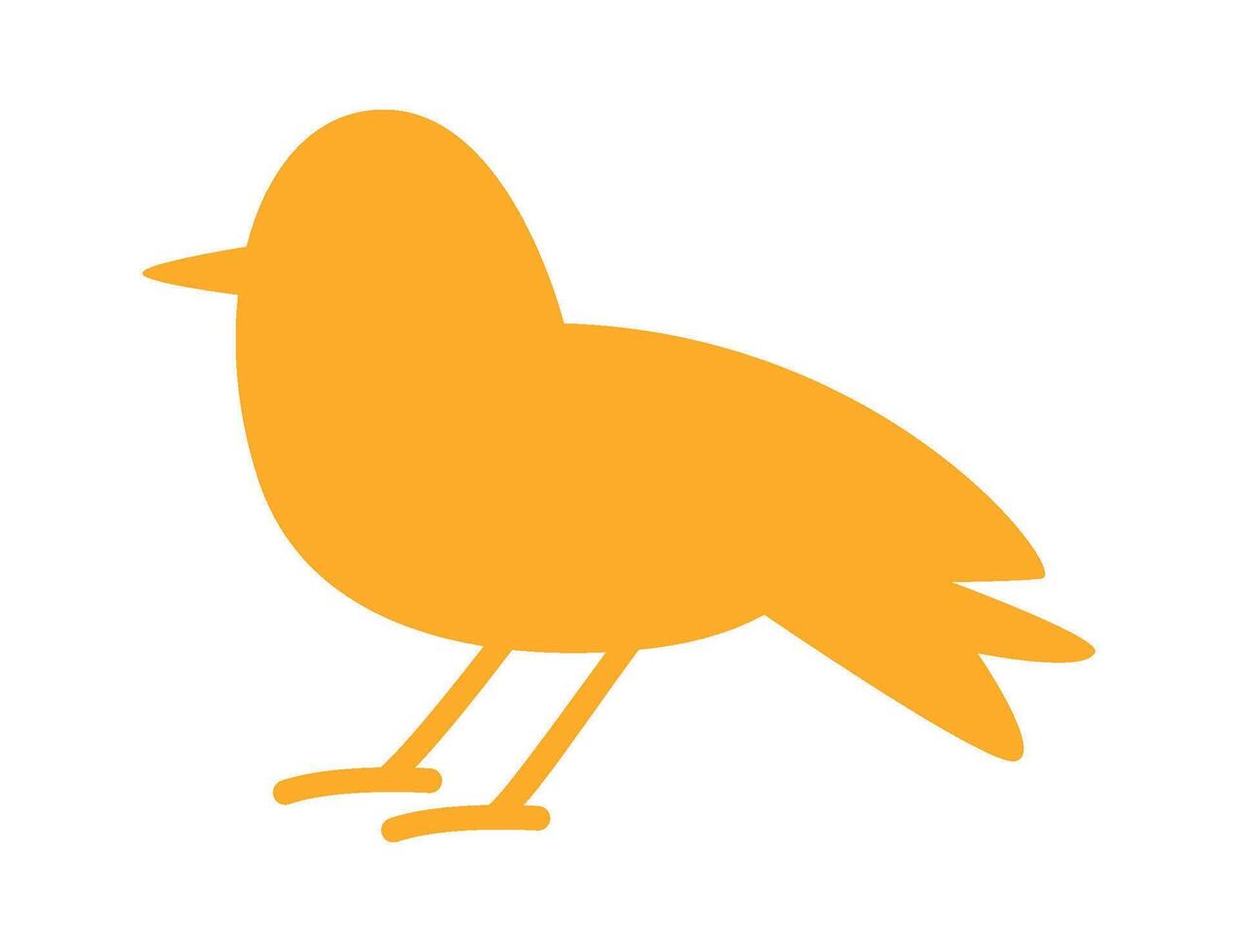 Bird shape flat icon Cartoon animal silhouette vector