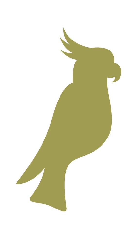 Parrot bird abstract silhouette design flat icon Illustration vector