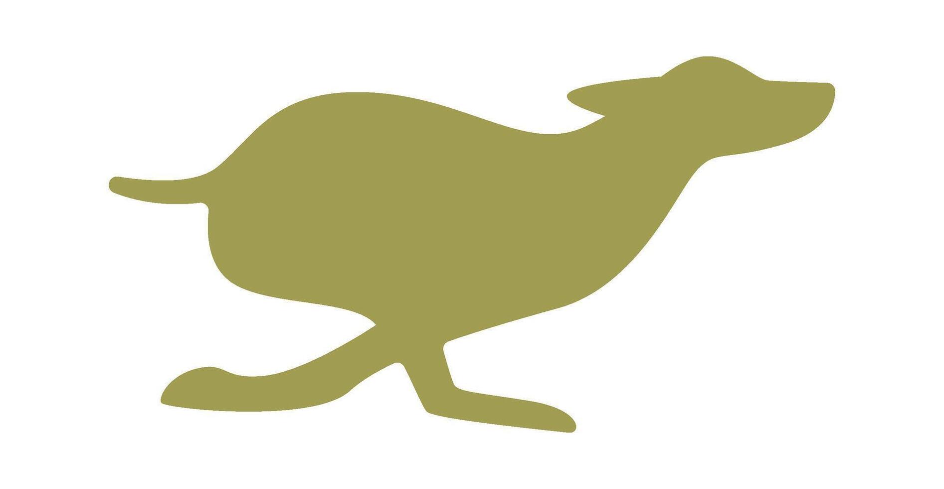 Dog abstract silhouette design flat icon vector