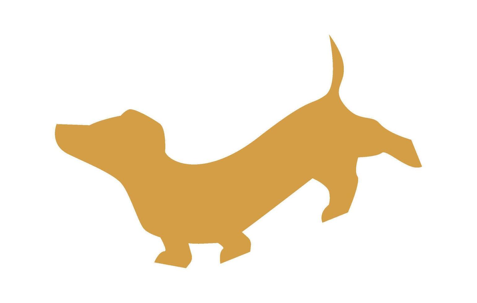 Dog abstract silhouette design flat icon Flat Illustration vector