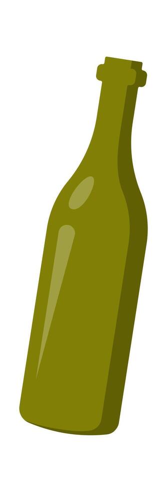 Glass bottle flat icon Trash sorting and utilization Flat Illustration vector
